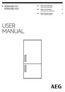 Handleiding AEG RDB428E1AW Koel-vries combinatie
