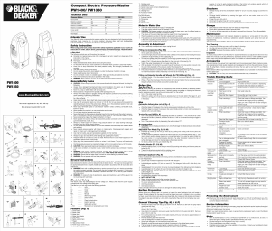 Manual Black and Decker PW1350 Pressure Washer