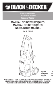 Manual de uso Black and Decker PW1400 Limpiadora de alta presión