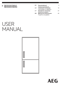 Manual de uso AEG S83520CMX2 Frigorífico combinado