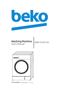 Manual BEKO WMB 714422 Washing Machine