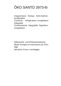 Bedienungsanleitung AEG SANTO2973-6I Kühl-gefrierkombination