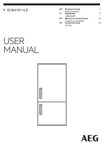 Manual de uso AEG SCB41611LS Frigorífico combinado