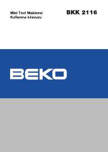 Kullanım kılavuzu BEKO BKK 2116 Izgara tost makinesi