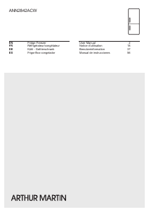 Mode d’emploi AEG SCE81928TS Réfrigérateur combiné