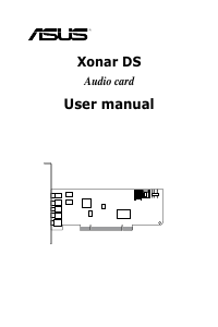 Manual Asus E7809 Xonar DS Sound Card