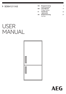 Brugsanvisning AEG SDB41211AS Køle-fryseskab