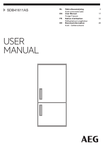 Manual AEG SDB41611AS Fridge-Freezer