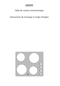 Mode d’emploi AEG 6000K-DN Table de cuisson