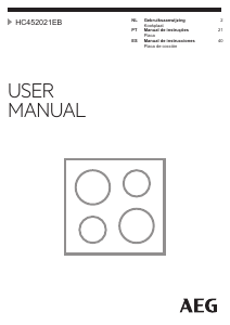 Manual AEG HC452021EB Placa