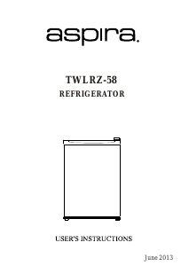 Handleiding Aspira TWLRZ-58 Koelkast