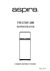 Handleiding Aspira TWLTRF-200 Koel-vries combinatie