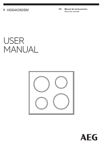 Manual de uso AEG HG644350SM Placa