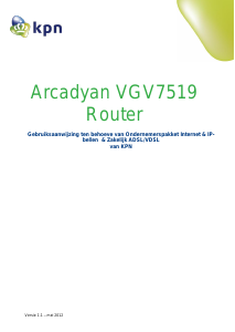 Handleiding Arcadyan VGV7519 (KPN) Router