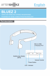 Handleiding AfterShokz Bleuz 2 Koptelefoon