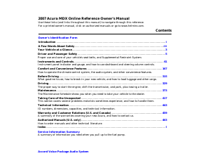 Handleiding Acura MDX (2007)