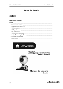 Manual de uso Acteck ATW-550 Webcam