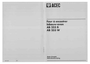 Handleiding Acec AB 255 B Oven