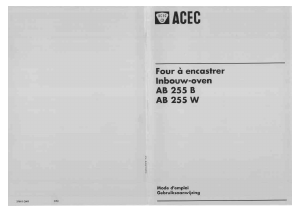 Mode d’emploi Acec AB 255 W Four