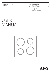 Manuál AEG HK874400FB Varná deska