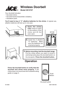 Manual ACE 3014727 Doorbell