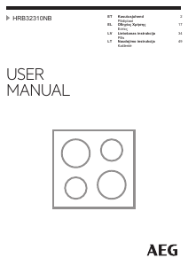 Rokasgrāmata AEG HRB32310NB Plīts virsma