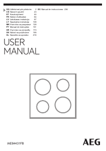 Manuál AEG IAE84431FB Varná deska
