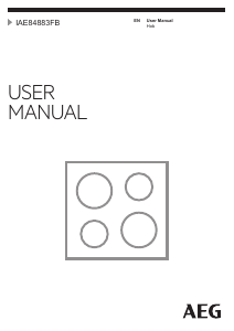 Handleiding AEG IAE84883FB Kookplaat