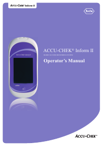 Handleiding Accu-Chek Inform II Bloedglucosemeter