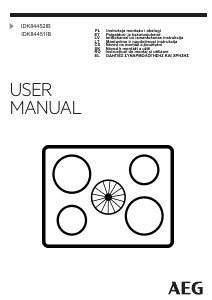 Manual AEG IDK84452IB Plită