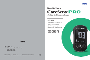 Manual de uso CareSens Pro Monitor de glucosa