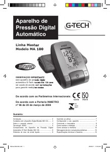 Manual G-Tech MA 100 Medidor de pressão