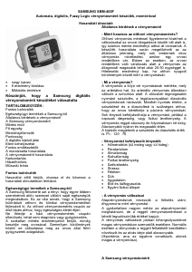 Használati útmutató Samsung SBM-400F Vérnyomásmérő