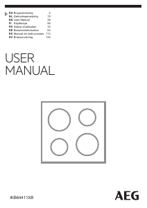 Manual de uso AEG IKB64411XB Placa