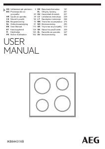 Manuál AEG IKB64431XB Varná deska