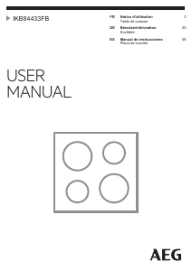 Manual de uso AEG IKB84433FB Placa