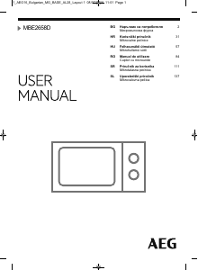 Manual AEG MBE2658D-M Cuptor cu microunde