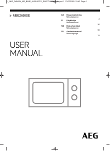 Brugsanvisning AEG MBE2658SEB Mikroovn