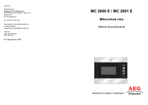 Návod AEG MC2660E-A Mikrovlnná rúra