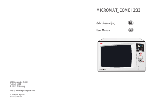 Manual AEG MCC233 Microwave