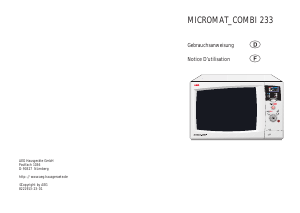 Mode d’emploi AEG MCC233 Micro-onde