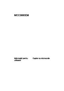 Manual AEG MCC3880E-m Cuptor cu microunde