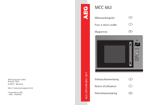 Mode d’emploi AEG MCC663E-AGB Micro-onde