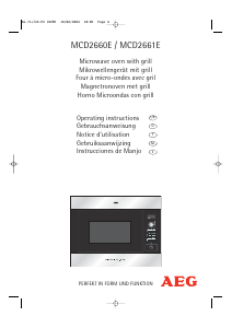 Manual AEG MCD2660E-W Microwave