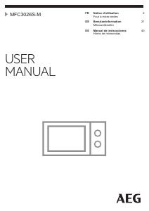 Manual de uso AEG MFC3026S-M Microondas
