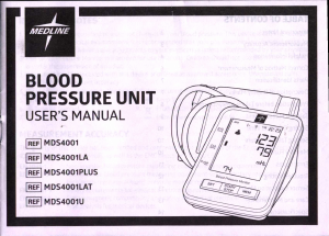 Manual Medline MDS4001LAT Blood Pressure Monitor