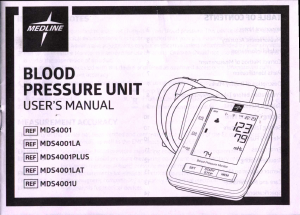 Manual Medline MDS4001U Blood Pressure Monitor
