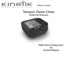 Kullanım kılavuzu Kinetik BPM1KTL Tansiyon aleti