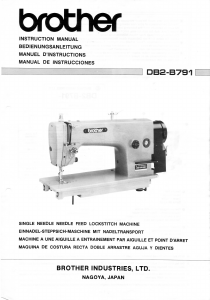 Manual Brother DB2-B791 Sewing Machine