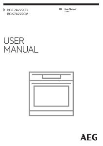 Manual AEG BCE742220B Oven